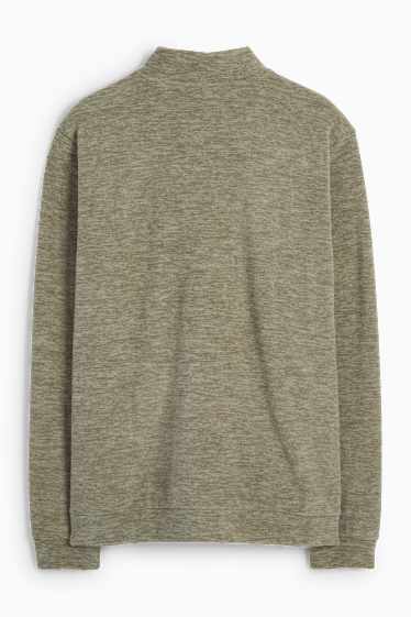 Herren - Fleecejacke - braun / grün