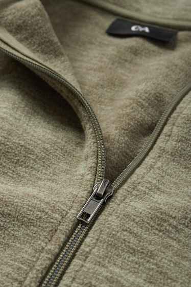 Herren - Fleecejacke - braun / grün