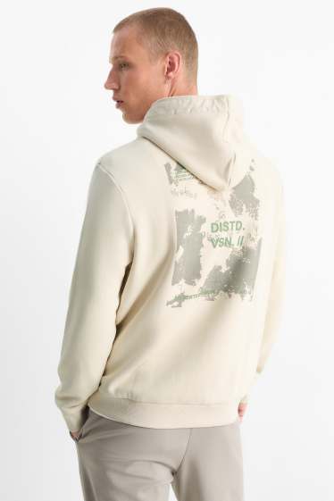 Hommes - Sweat à capuche - beige clair