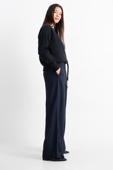 Damen - Wide Leg Jeans - High Waist - dunkelblau