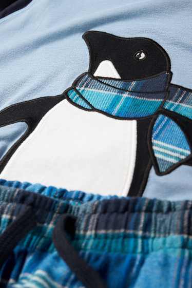 Hommes - Pyjama doté d'un pantalon de flanelle - bleu clair
