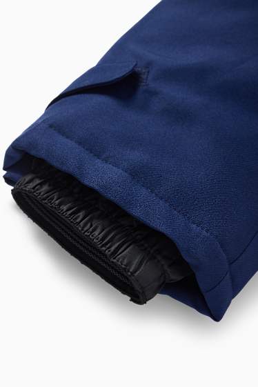 Kinder Jungen - Skianzug mit Kapuze - wasserdicht - dunkelblau