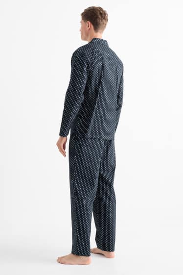 Uomo - Pigiama - fantasia - blu scuro