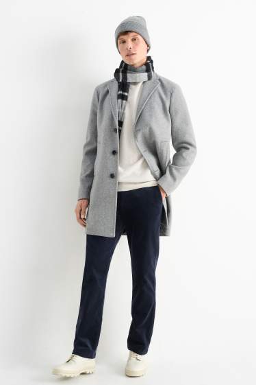 Home - Pantalons de pana - regular fit - blau fosc