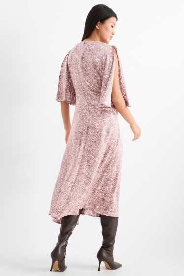 Damen - Viskose-Kleid - gemustert - rosa