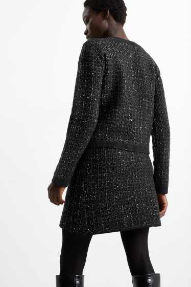 Damen - Strickjacke - schwarz