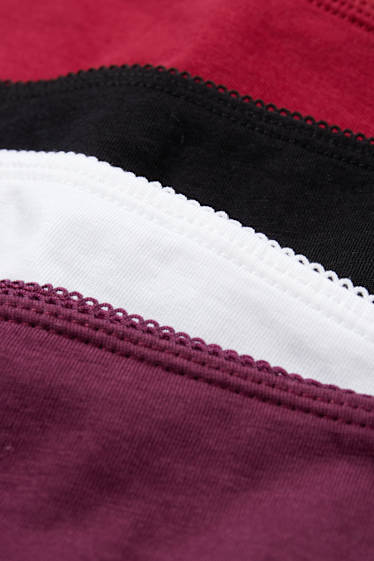 Femmes - Lot de 4 - culottes - rose foncé