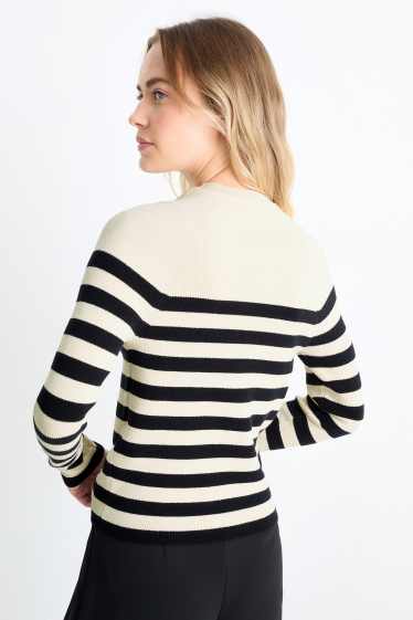 Dona - Jersei - canalé - de ratlles - beix clar