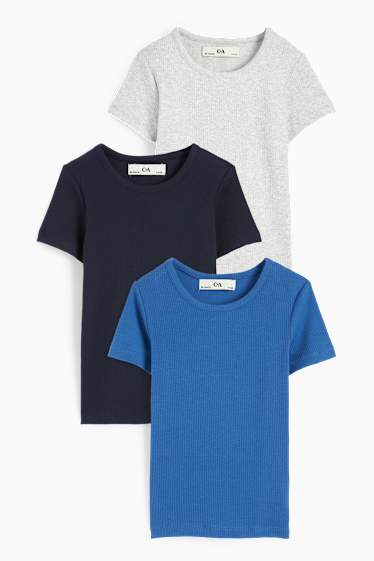 Bambini - Confezione da 3 - maglia intima - blu