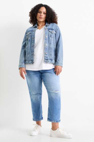Damen - Boyfriend Jeans - Mid Waist - jeansblau