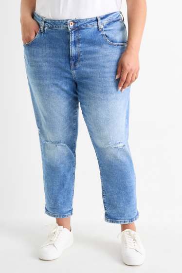 Damen - Boyfriend Jeans - Mid Waist - jeansblau
