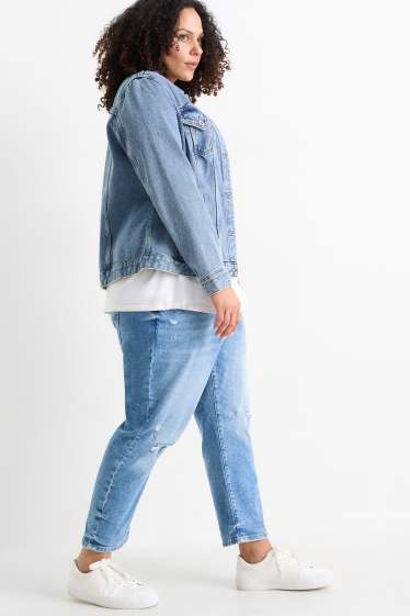 Damen - Boyfriend Jeans - Mid Waist - jeansblau