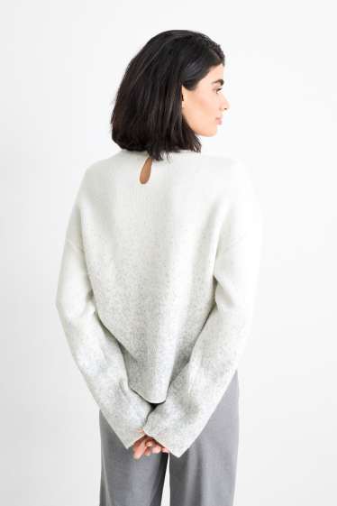 Mujer - Jersey - brillos - blanco roto