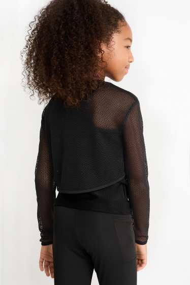 Bambine - Set - maglia e top tecnici - 2 pezzi - nero