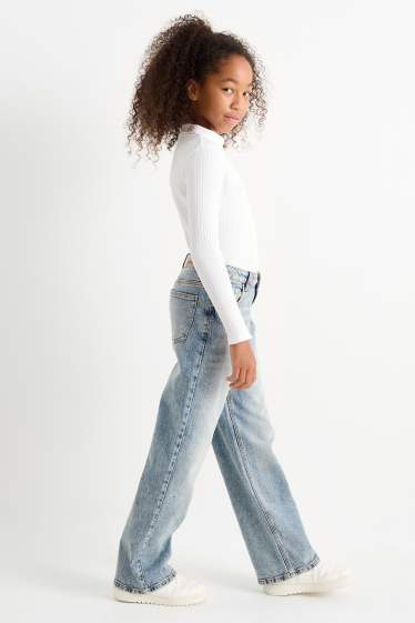 Kinder Mädchen - Wide Leg Jeans - jeansblau