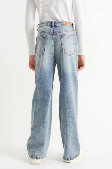 Kinder Mädchen - Wide Leg Jeans - jeansblau