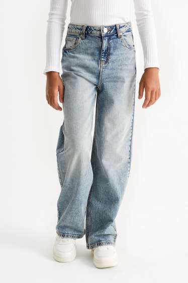 Kinder Mädchen - Wide Leg Jeans - jeansblau