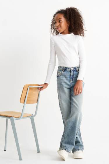 Kinder Mädchen - Wide Leg Jeans - jeansblau