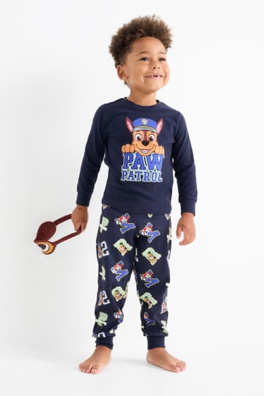 Kinderen: jongens - PAW Patrol - set - pyjama en slaapmasker - 3-delig - donkerblauw