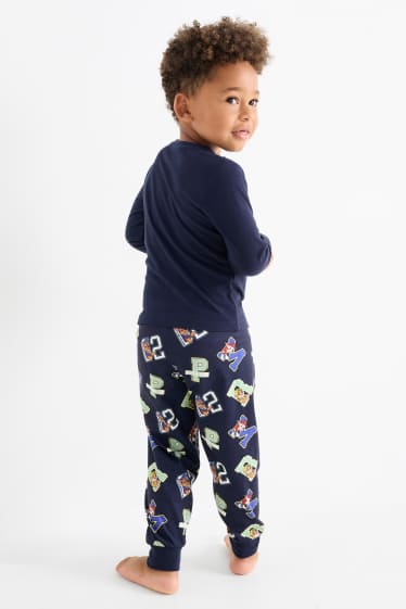 Kinderen: jongens - PAW Patrol - set - pyjama en slaapmasker - 3-delig - donkerblauw