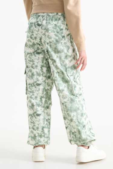 Copii - Fete - Ballon jeans - cu model - verde
