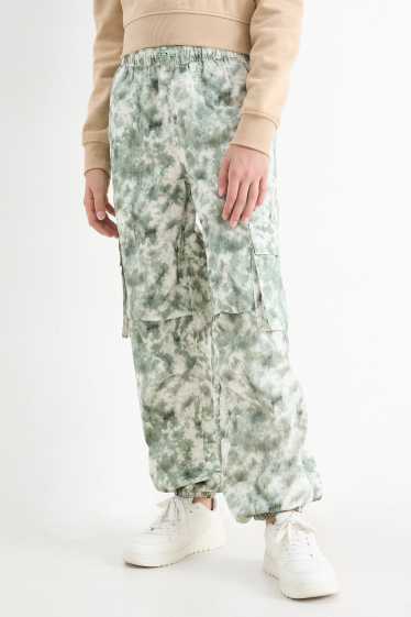 Copii - Fete - Ballon jeans - cu model - verde