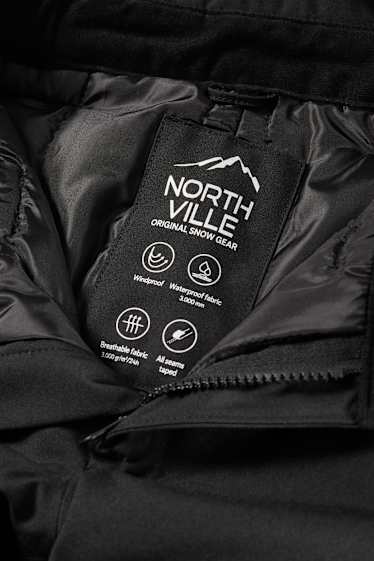 Enfants garçons - Pantalon de ski - imperméable - noir