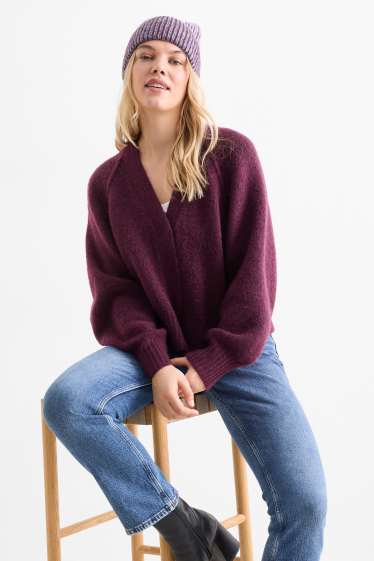 Damen - Strickjacke - lila