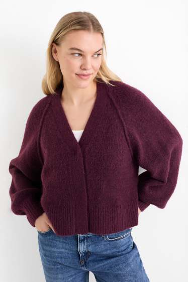 Damen - Strickjacke - lila