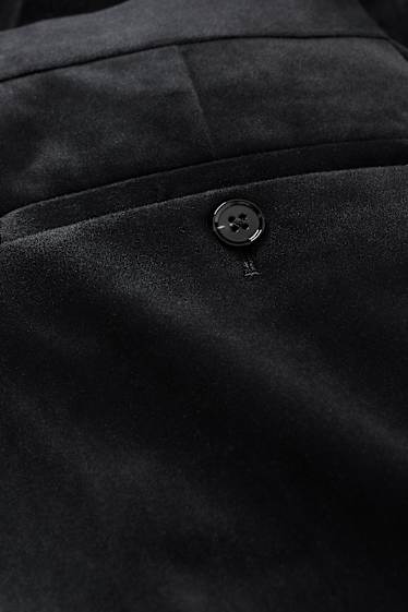 Hommes - Pantalon de costume en velours - regular fit - noir