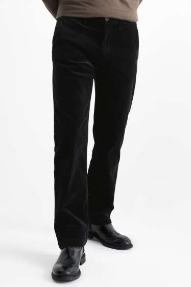 Home - Pantalons de pana - regular fit - negre
