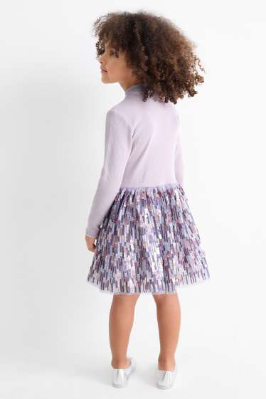 Kinder Mädchen - Die Eiskönigin - Kleid - Glanz-Effekt - hellviolett