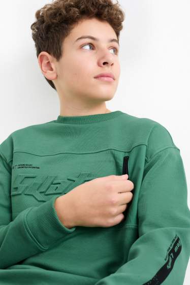 Kinder Jungen - Skater - Sweatshirt - grün
