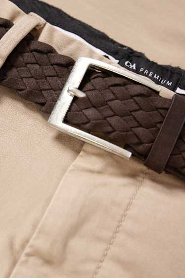 Hommes - Chino avec ceinture - regular fit - beige