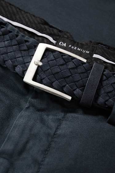 Herren - Chino mit Gürtel - Regular Fit - dunkelblau