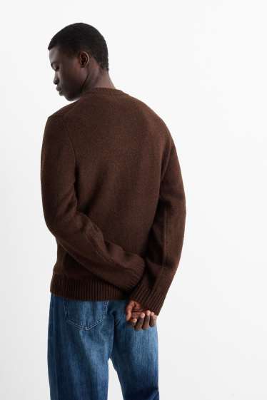 Hommes - Pull - marron foncé