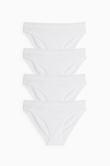 Dames - Set van 4 - slip - crème wit