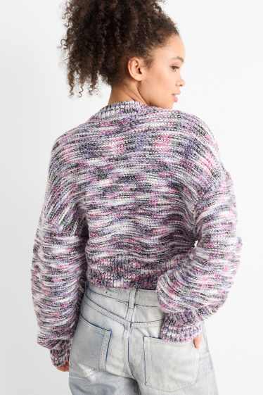 Dona - Jersei crop - estructurat - violeta clar