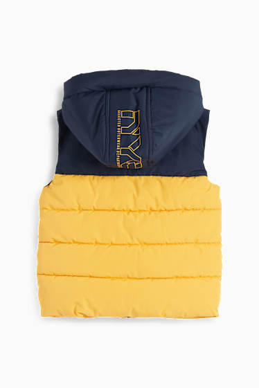 Nen - Armilla embuatada amb caputxa - impermeable - groc