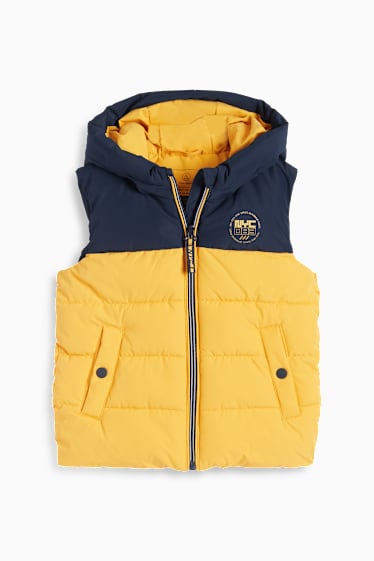 Nen - Armilla embuatada amb caputxa - impermeable - groc