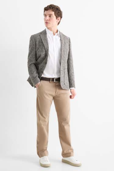 Hommes - Chino avec ceinture - regular fit - beige