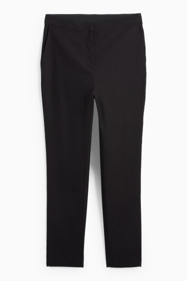 Dames - Pantalon - mid waist - slim fit - zwart