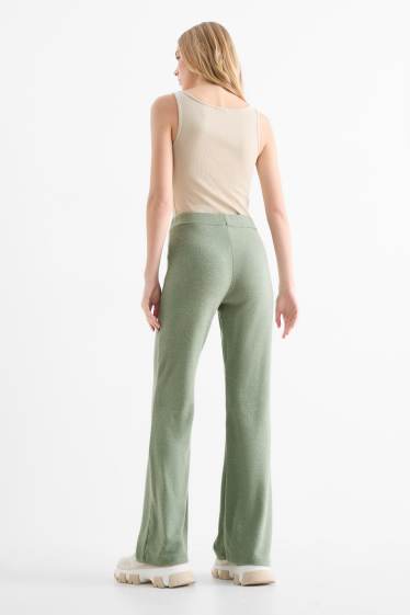 Damen - Flared Leggings - grün