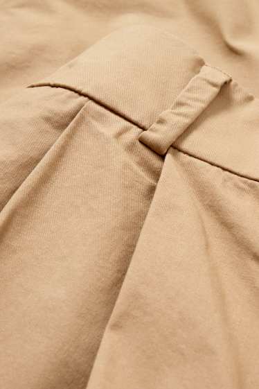 Donna - Pantaloni - vita alta - tapered fit - marrone chiaro