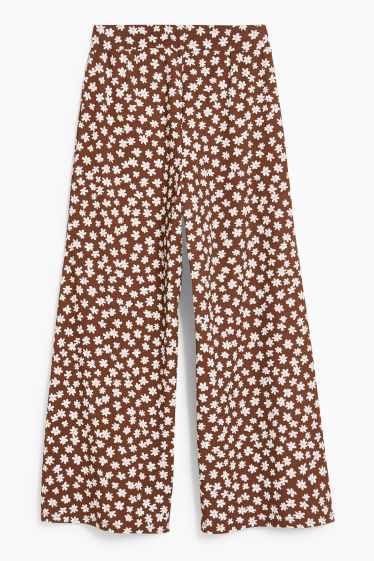 Femei - CLOCKHOUSE - pantaloni culotte - cu flori - maro