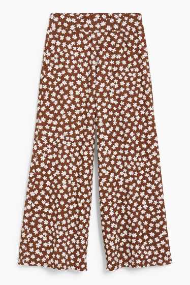 Femei - CLOCKHOUSE - pantaloni culotte - cu flori - maro