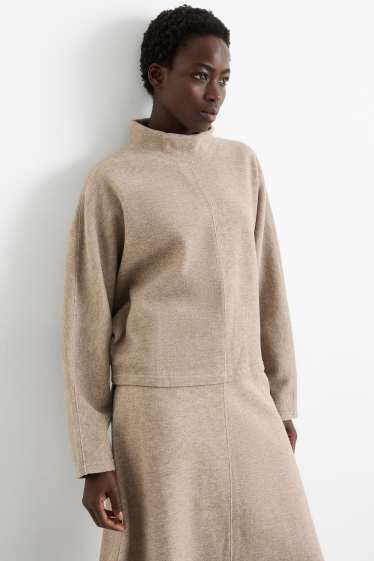 Femmes - Sweat - marron chiné