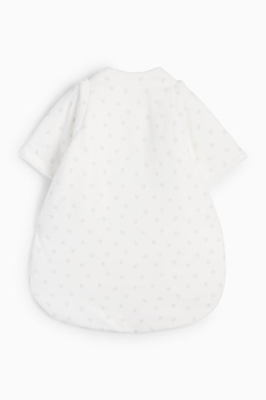 Bébés garçons - Ourson et renard - gigoteuse pour bébé - 0 à 6 mois - blanc crème