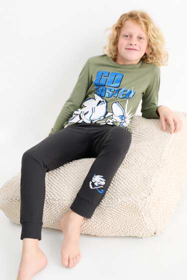 Kinderen: jongens - Sonic - pyjama - 2-delig - groen