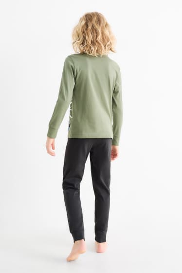 Kinderen: jongens - Sonic - pyjama - 2-delig - groen